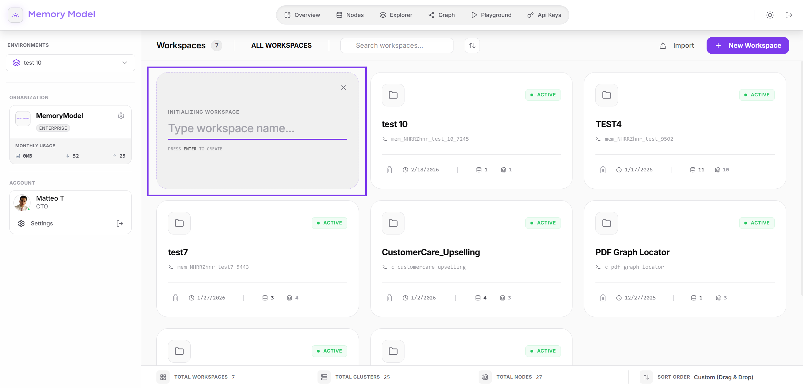 Initialize workspace - Light