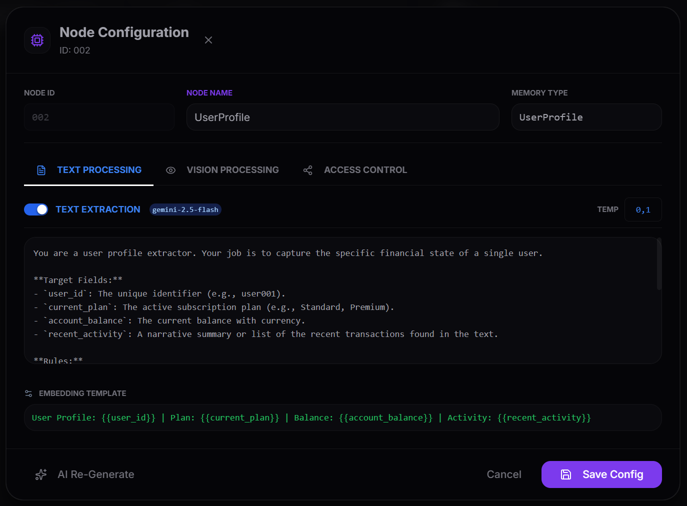 Set node - manual form - Dark