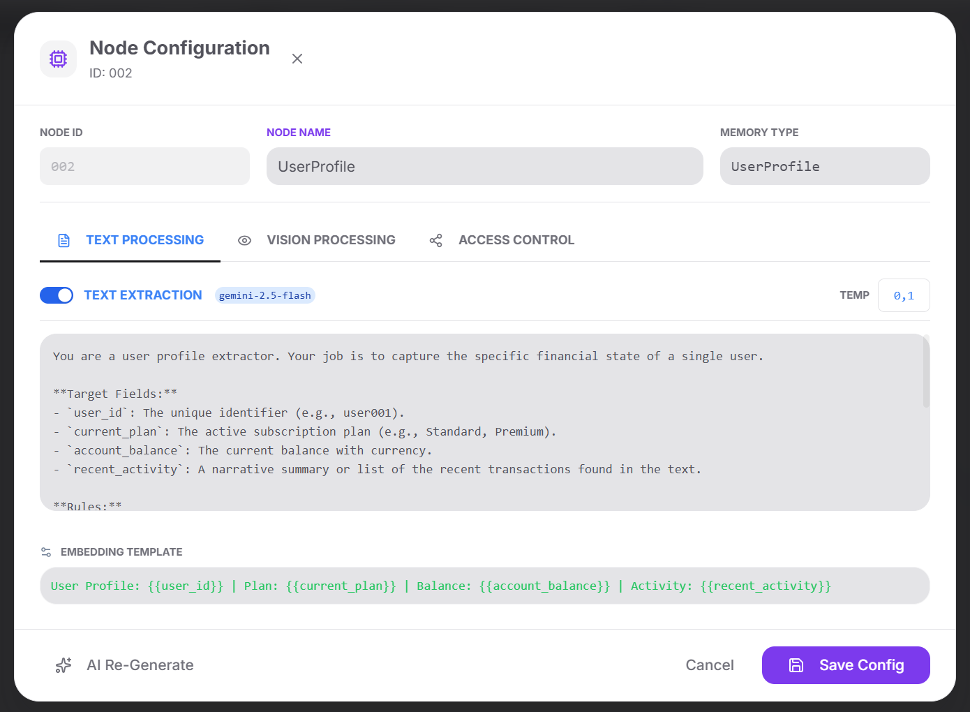 Set node - manual form - Light