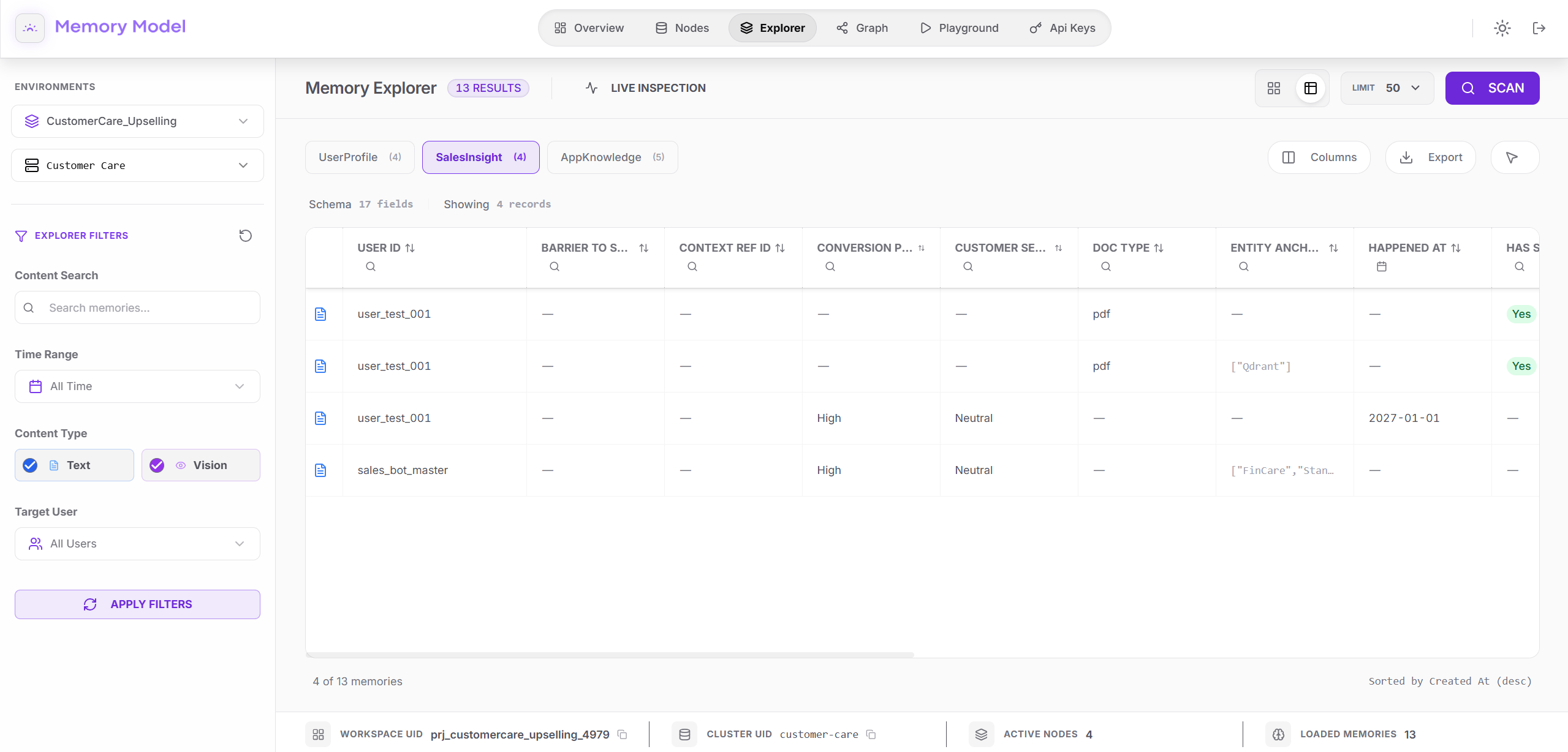 Table View Interface - Light